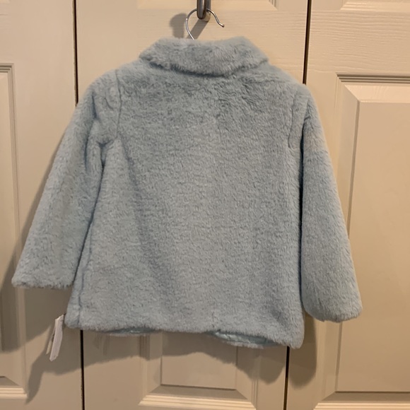 NWT Edgehill collection fuzzy blue coat size 2-3 - Picture 5 of 5